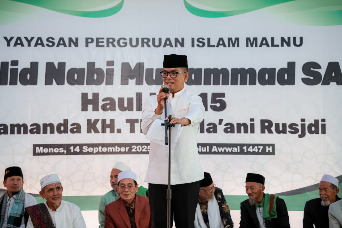 Maulid Bersama Ulama, Gubernur Andra Soni Paparkan Komitmen Majukan Pendidikan Agama