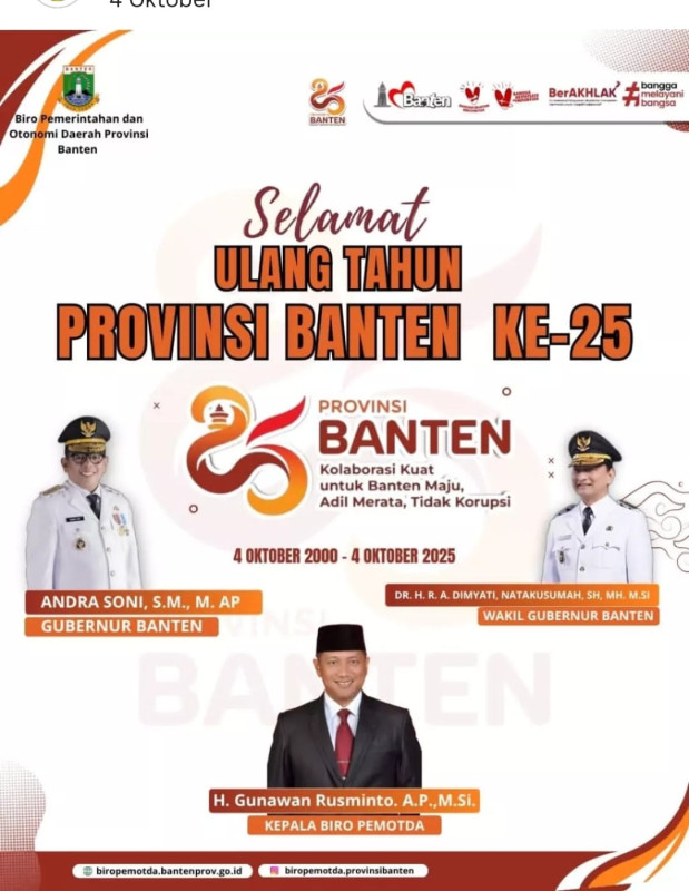 Memperingati Hari Jadi Provinsi Banten yang ke-25