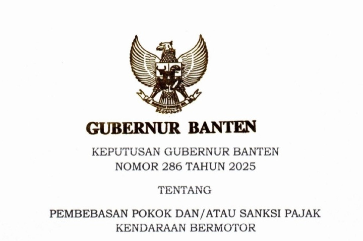 Pemprov Banten Perpanjang Penghapusan Pokok dan Sanksi Pajak Kendaraan Bermotor, Berikut Penjelasannya