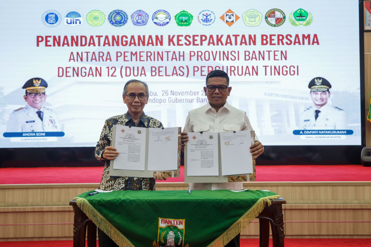 Penandatanganan Kerja Sama Antara Pemerintah Provinsi Banten dengan 12 (dua belas) Perguruan Tinggi